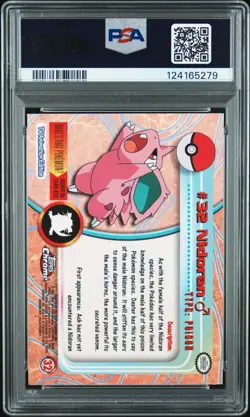 2000 TOPPS CHROME POKEMON T.V. #32 NIDORAN PSA 10 - Image 2