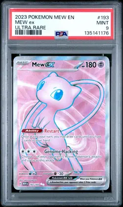 2023 POKEMON MEW EN-151 ULTRA RARE #193 MEW EX PSA 9 - Image 1