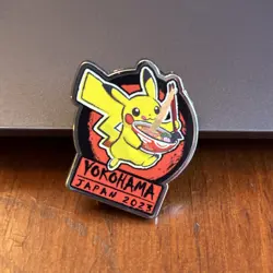 Pikachu Pin Yokohama Pokemon World Championships Japan 2023 Promo Pin, 1.5 “ - Image 1