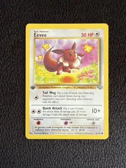1999 Pokemon Eevee 1st Edition Jungle Card 51/64 LP - Image 1