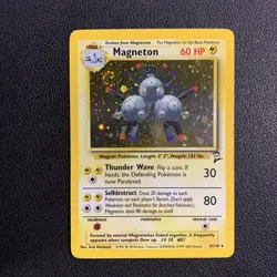Pokemon Card - Magneton - Base Set 2 HOLO RARE 9/130 SWIRL - Image 1