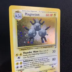 Pokemon Card - Magneton - Base Set 2 HOLO RARE 9/130 SWIRL - Image 2