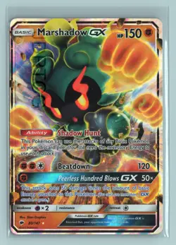 Pokemon Sun & Moon Burning Shadows 80/147 Marshadow GX - Image 1