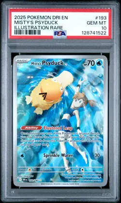 2025 POKEMON DRI EN-DESTINED RIVALS ILLUSTRATION RARE MISTY'S PSYDUCK PSA 10 - Image 1