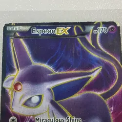 Pokemon Espeon EX 117/122 Breakpoint Ultra Rare Full Art Holo 170 HP English - Image 3