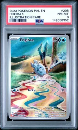 2023 POKEMON PAL EN-PALDEA EVOLVED ILLUSTRATION RARE #208 FRIGIBAX PSA 8 - Image 1