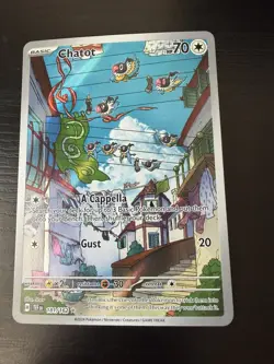 Pokemon TCG Chatot Card 181/162 SV05: Temporal Forces Illustration Rare NM - Image 1