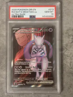 2025 Team Rockets Mewtwo EX Destined Rivals (English) PSA 10 Gem Mint Pokemon - Image 1