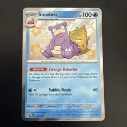 2024 Pokemon Paldean Fates Slowbro #117 Shiny Rare MINT - Image 1