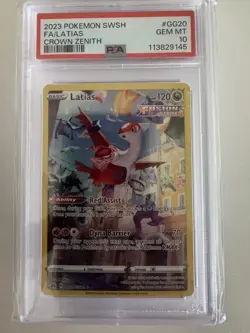 2023 Pokemon SWSH CROWN ZENITH #GG20 Full Art Latias PSA GEM MINT 10 - Image 1
