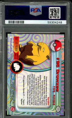 2000 TOPPS POKEMON TV ANIMATION SERIES 2 #96 DROWZEE PSA Mint 5 EX - Image 2