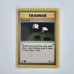 1999 Pokemon Fossil Gambler 1st Edition #60/62 WoTC - Image 1