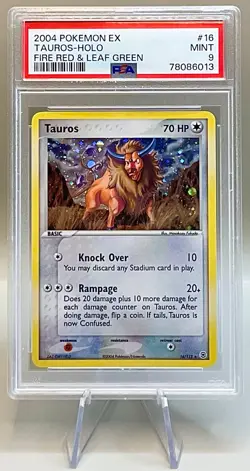 Pokemon Tauros #16/112 Holo Rare - 2004 EX Fire Red Leaf Green - PSA 9 MINT!! - Image 1