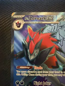 Pokemon N’s Zoroark ex Full Art 175/159 JTG Journey Together NM - Image 2