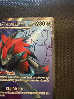 Pokemon N’s Zoroark ex Full Art 175/159 JTG Journey Together NM - Image 3