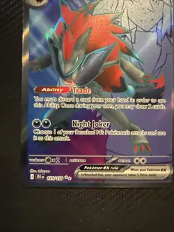Pokemon N’s Zoroark ex Full Art 175/159 JTG Journey Together NM - Image 5