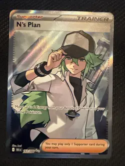 N’s Plan 163/086 ULTRA RARE FULL ART Pokemon S&V BLACK BOLT ENGLISH - Image 1