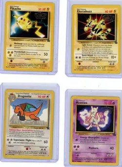 1999 Pokemon WB Kids Presents Dragonite Pikachu Mewtwo Electabuzz Movie Promos - Image 1