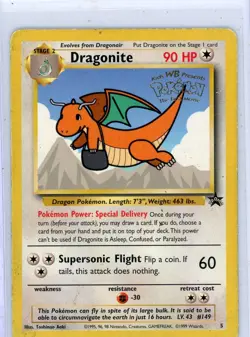 1999 Pokemon WB Kids Presents Dragonite Pikachu Mewtwo Electabuzz Movie Promos - Image 4