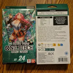 NEW! One Piece GREEN Jewelry Bonney Starter Deck [ST-24] Sealed English - Image 1