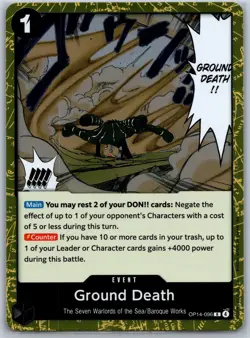 Ground Death The Azure Sea's Seven OP14-096 NM OP Card Foil - Image 1