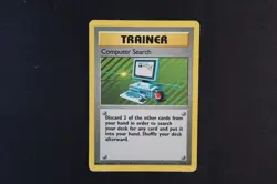 Computer Search 71/102 Non Holo Rare Pokemon TCG Card Base Set 1 Moderate Play - Image 3