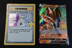 Imposter Professor Oak 73/102 Zamazenta 018/025 Pokemon Cards Celebrations NM - Image 1