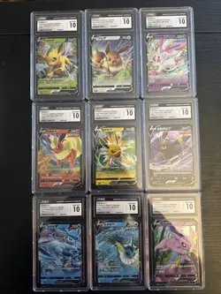￼ Eevee Evolution Set. Nine cards set - Image 1