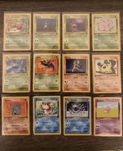 [Near Mint] 12x 1st Edition Pokemon Card Lot - Fossil/Jungle/Rocket - Image 1