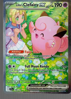 Pokemon TCG : Journey Together Lillie's Clefairy EX Card 184/159-LP - Image 1