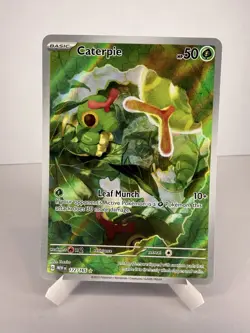 Pokemon TCG Caterpie 172/165 Scarlet & Violet 151 Holo Illustration Rare Card NM - Image 1