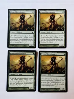 Magic: the Gathering / MtG Elves of Deep Shadow x4 Ravnica + Free Bonus Cards - Image 1