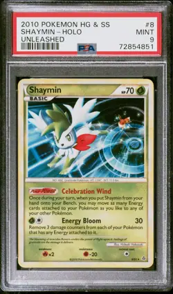 Pokemon Card Shaymin 8/95 Holo Unleashed PSA 9 MINT - Image 1
