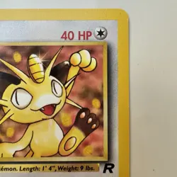 Meowth 1st ed Team Rocket 62/82 TCG Card Common - Image 4