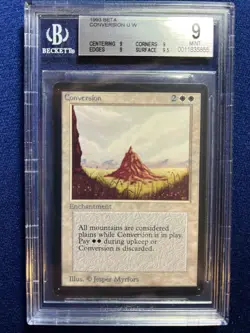 MTG BETA U W Conversion BGS 9 Quad+ MINT, Gem surface, Mint center,corners,edges - Image 1