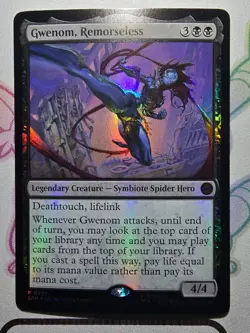 Spiderman MTG Gwenom, Remorseless Holo - Image 1