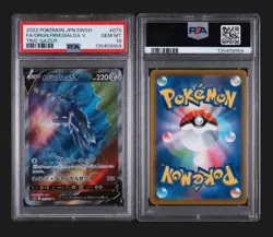 PSA 10 Origin Forme Dialga V 075 Pokemon Sword & Shield Time Gazer Japanese 2022 - Image 2