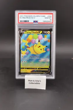 Flying Pikachu V 006/025 Celebrations Holo Pokemon PSA 10 - Image 1