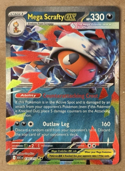 Mega Scrafty Ex Holo Ascended Heroes Double Rare 135/217 Pokemon TCG - Image 2