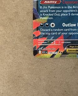 Mega Scrafty Ex Holo Ascended Heroes Double Rare 135/217 Pokemon TCG - Image 5