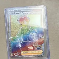 Pokemon Professor's Research 084/078 Pokemon GO Secret Rare Full Art Holo - Image 1