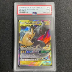 MINT ULTRA RARE Pikachu & Zekrom GX HOLO! PSA 9! 2019 Pokemon Team Up #33 - Image 1