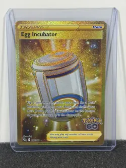 Egg Incubator Gold Trainer 087/078 Pokemon TCG SWSH Pokemon Go Gold Secret Rare - Image 1