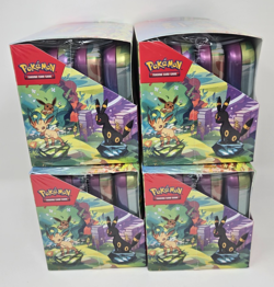 Pokemon Prismatic Evolutions 4x Mini Tin Sealed Display - Unsealed Case - Image 4