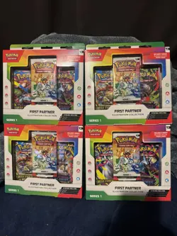 Pokemon First Partner Illustration Collection Series 1 Box Lot of 4 brand new - Image 1