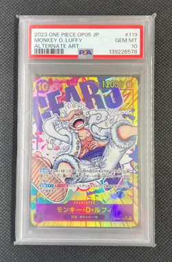 PSA 10 Monkey D. Luffy OP05-119 SEC Foil Secret Rare One Piece TCG Japanese - Image 1