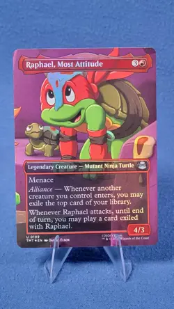 Raphael, Most Attitude Borderless FOIL Teenage Mutant Ninja Turtles TMNT MTG A - Image 1