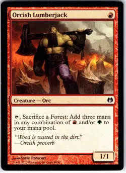 Orcish Lumberjack 44 C Duel Decks: Heroes vs. Monsters Magic the Gathering LP - Image 1