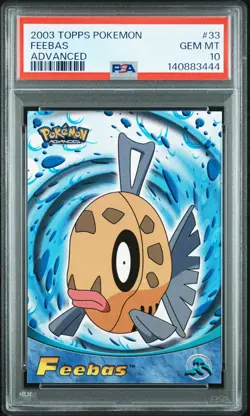 2003 TOPPS POKEMON ADVANCED #33 FEEBAS PSA 10 - Image 1