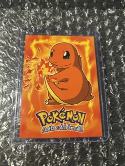 Charmander E4 of 12 - BLACK LOGO - NON-HOLO - TOPPS Pokemon Card - NM - Image 1